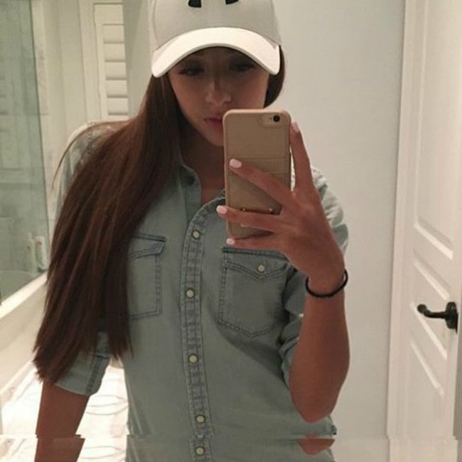Abbey Nolet in a selfie in March 2016