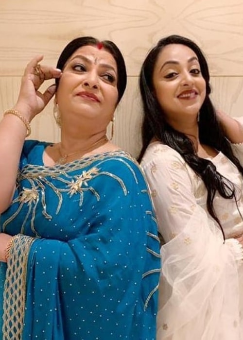 Abha Parmar as seen in a picture with Madhusree Sharma taken in December 2018
