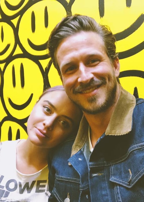 Adam Huber as seen in a selfie with his beau Jordan Hinson in Los Angeles, California, October 2018