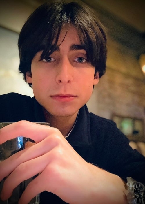 Aidan Gallagher in a picture in February 2022