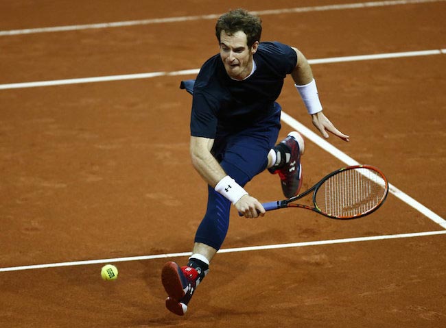 Andy Murray during a practice session