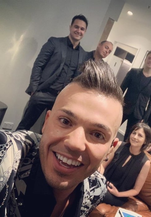 Anthony Callea in September 2019 moments before a live performance