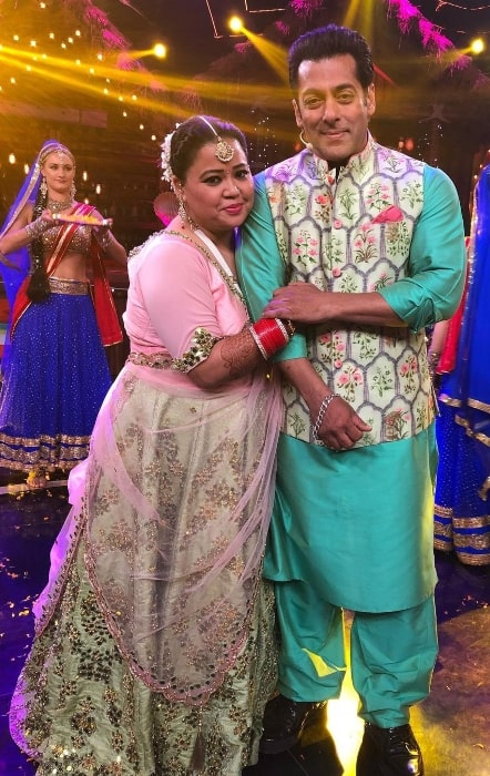 Bharti Singh in a picture with Salman Khan