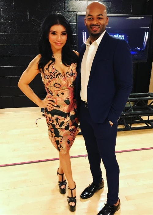 Brandon Victor Dixon posing with Kirstin in May 2018