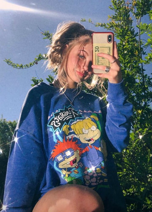 Brooklyn Davis in a selfie in April 2020