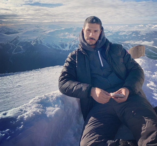 Chuku Modu as seen while posing in a place with a stunning scenery in January 2019