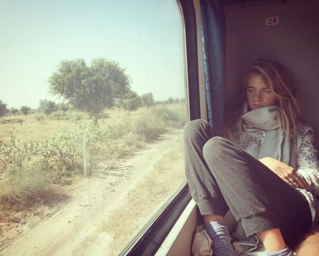 Cressida Bonas during her trip to India in 2017