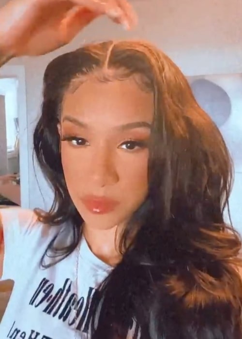 Deyjah Harris as seen in a selfie that was taken in January 2021