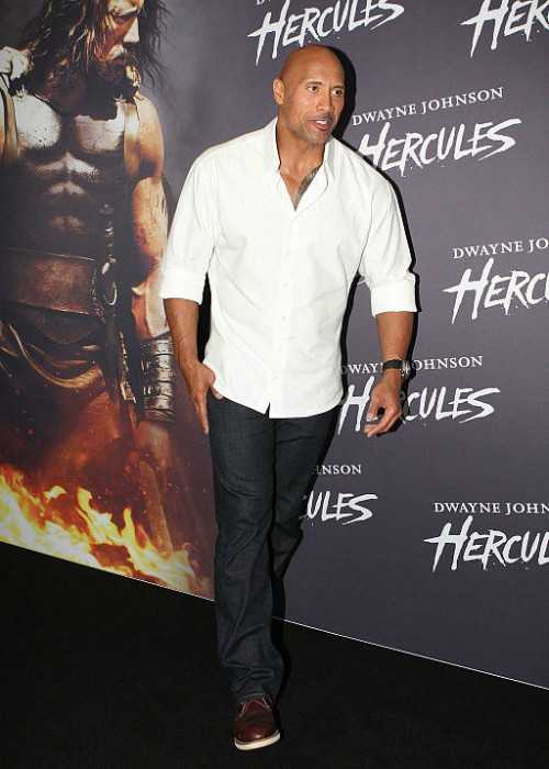 Dwayne Johnson at the Hercules Premiere in Australia in June 2014