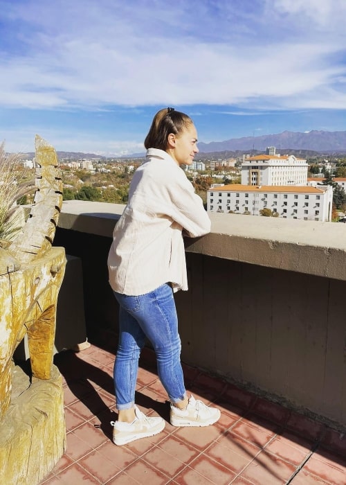 Estefan&iacute;a Banini as seen while posing for a picture in Mendoza, Argentina in June 2023