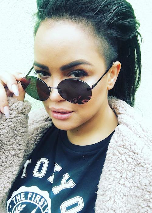 Eva Simons in an Instagram selfie in July 2017