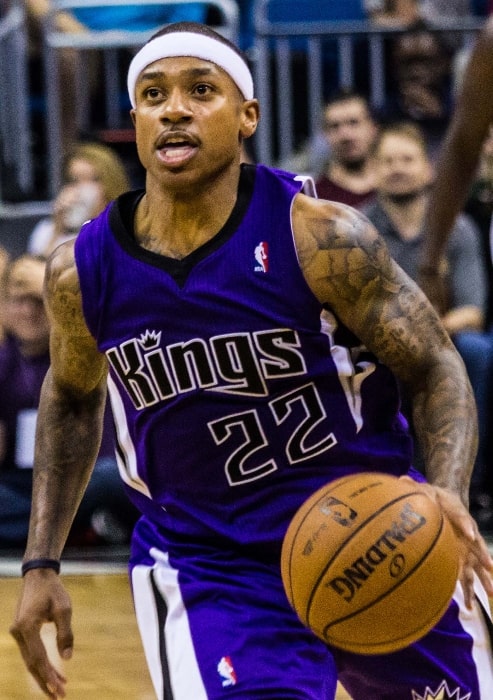Isaiah Thomas as seen while playing with the Sacramento Kings in 2013