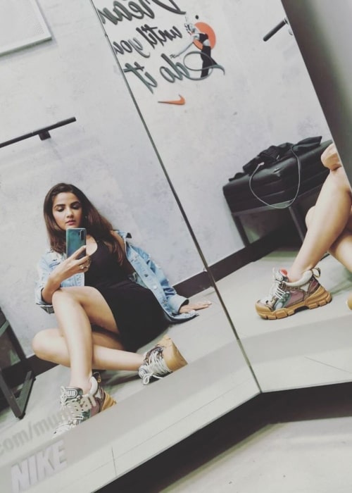 Jasmin Bhasin as seen in a selfie taken in September 2019