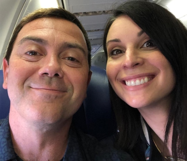 Joe Lo Truglio with wife Beth Dover on their way to Big Slick KC in June 2018