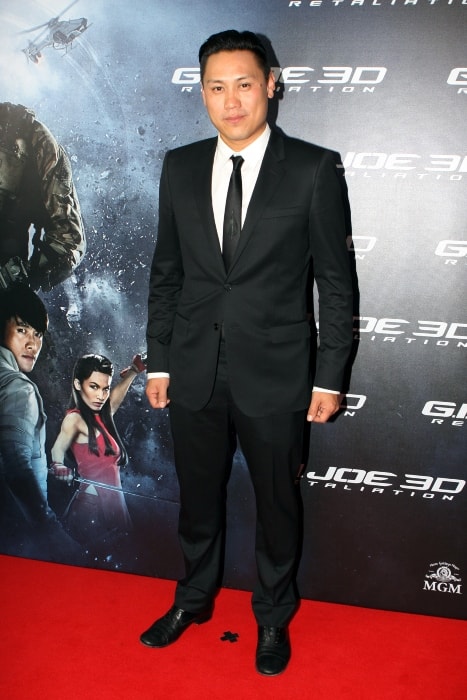 Jon M. Chu at the red carpet movie premiere of 'G.I. Joe Retaliation' in March 2013
