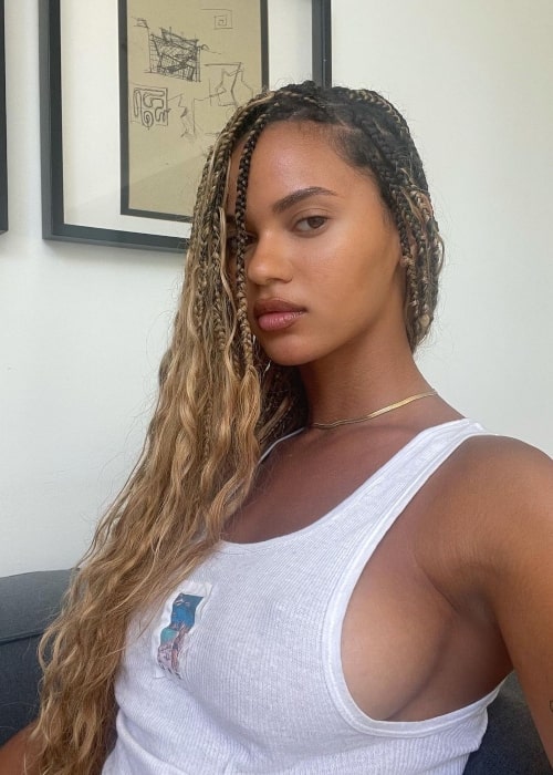 Juliana Nal&uacute; as seen in a selfie that was taken in May 2022, in Los Angeles, California
