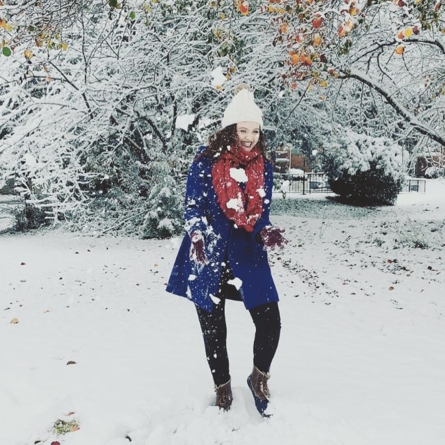 Kat Conner Sterling as seen while enjoying the snowfall in December 2019