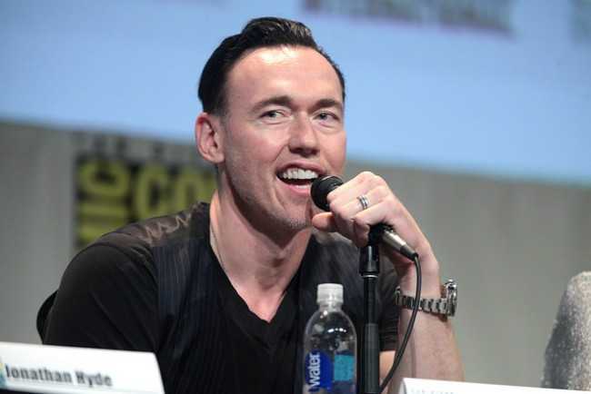 Kevin Durand Speaking at the San Diego Comic Con International for the Movie The Strain in July 2015
