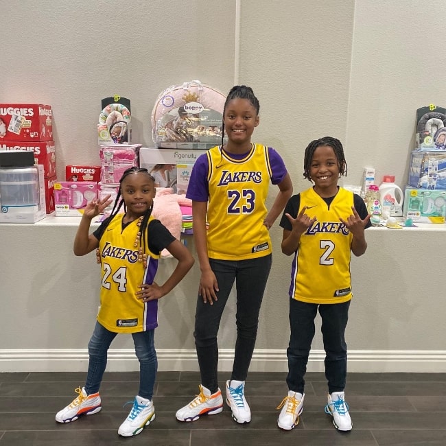 Leonidas Royalty and his sisters J&rsquo;aaliyah and Karnation in a picture taken in February 2020