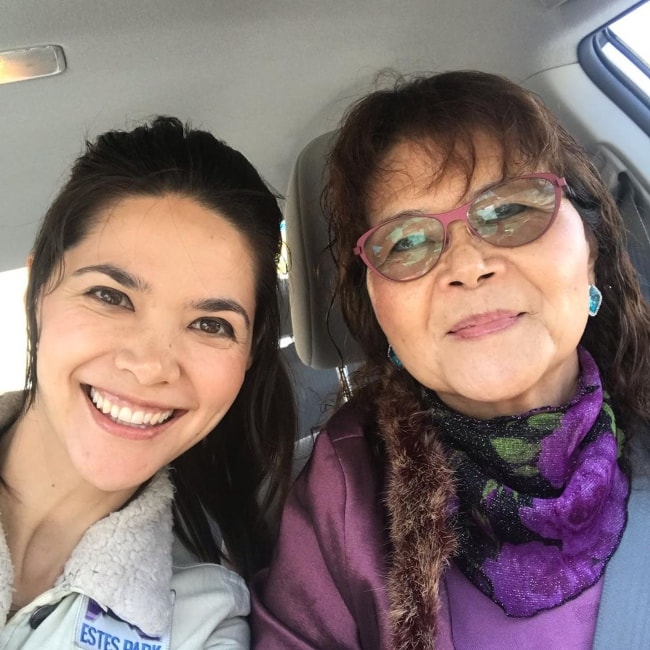 Lilan Bowden as seen while taking a car selfie with her mother in May 2019