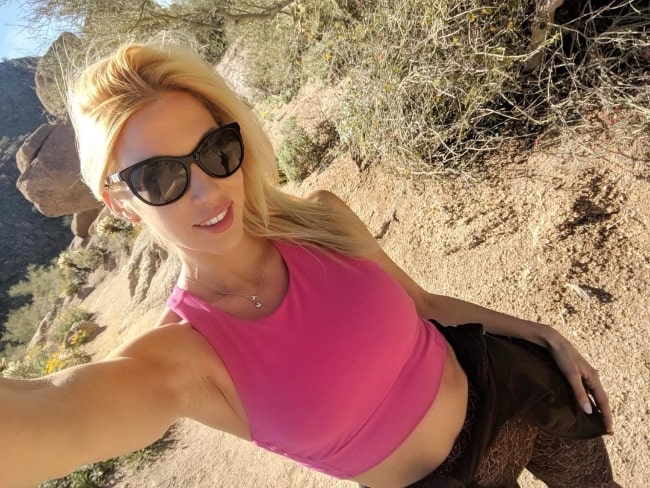 Miriam McDonald as seen while taking a selfie in February 2019