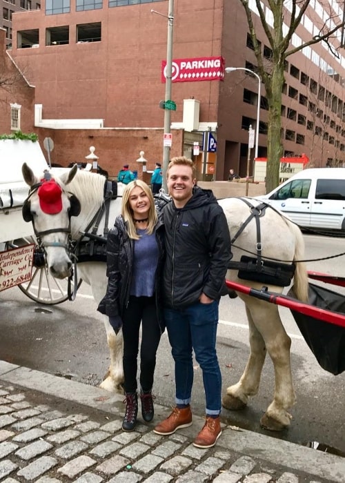 Sam Cusick as seen in a picture that was taken with his beau Lindsay Arnold in January 2017, at Liberty Bell