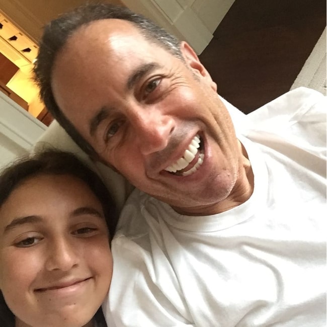 Sascha Seinfeld and her father Jerry in a selfie that was taken in July 2016