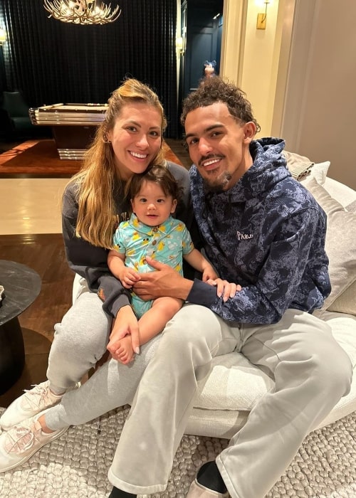 Shelby Miller as seen in a picture that was taken with her husband Trae Young and son in June 2023