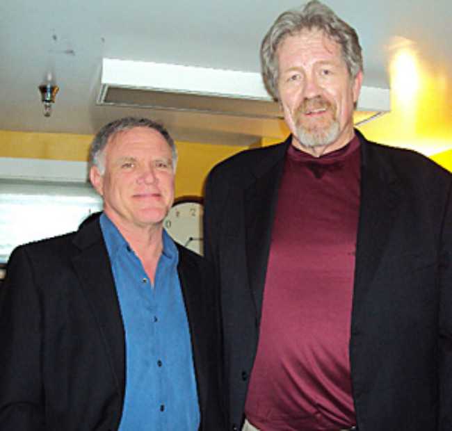 Tiny Ron Taylor With Director Joe Johnson